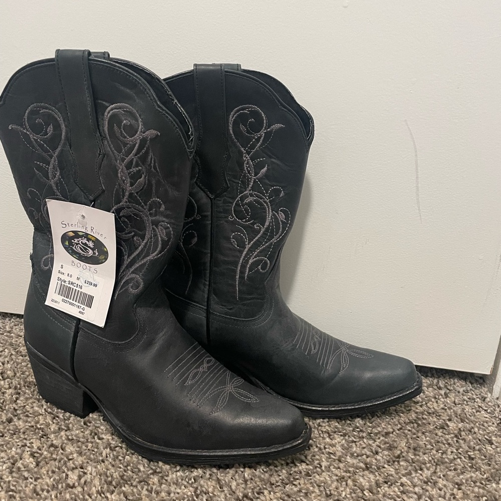 Black cowboy boots